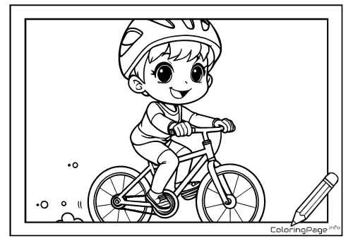 Online coloring page Biking Adventure