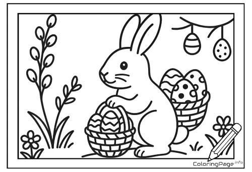 Online coloring page Easter Bunny