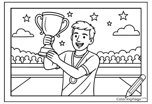 Online coloring page Winner’s Joy