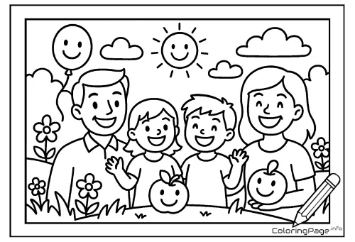 Online coloring page Smile Day