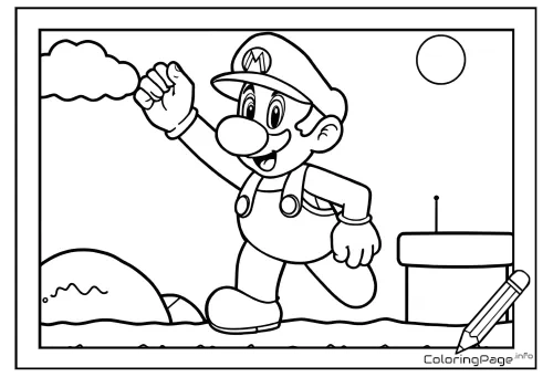 Online coloring page Little Hero