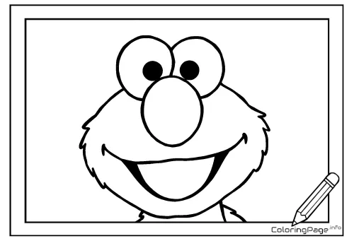 Online coloring page Smiling Elmo