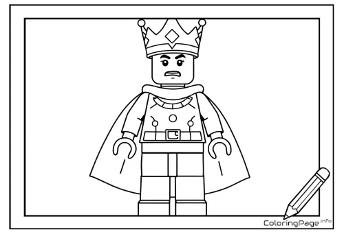 Online coloring page Stern Block King