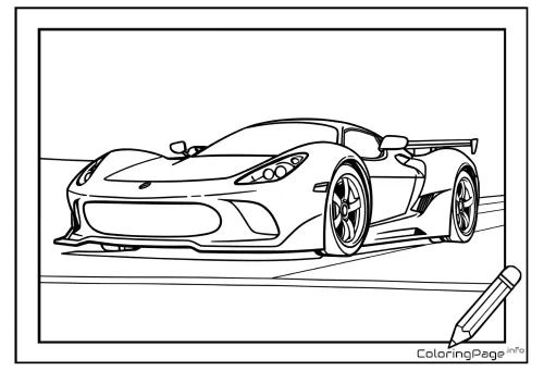 Online coloring page Sports Car